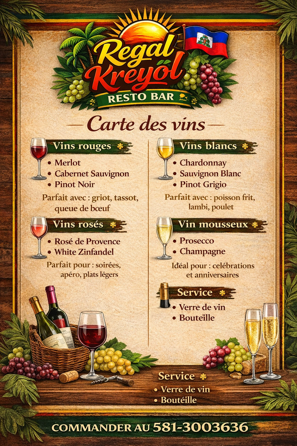 carte des vins